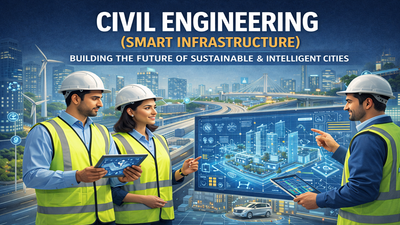 Civil Engineering (Smart Infrastructure): Building the Future of Sustainable & Intelligent Cities